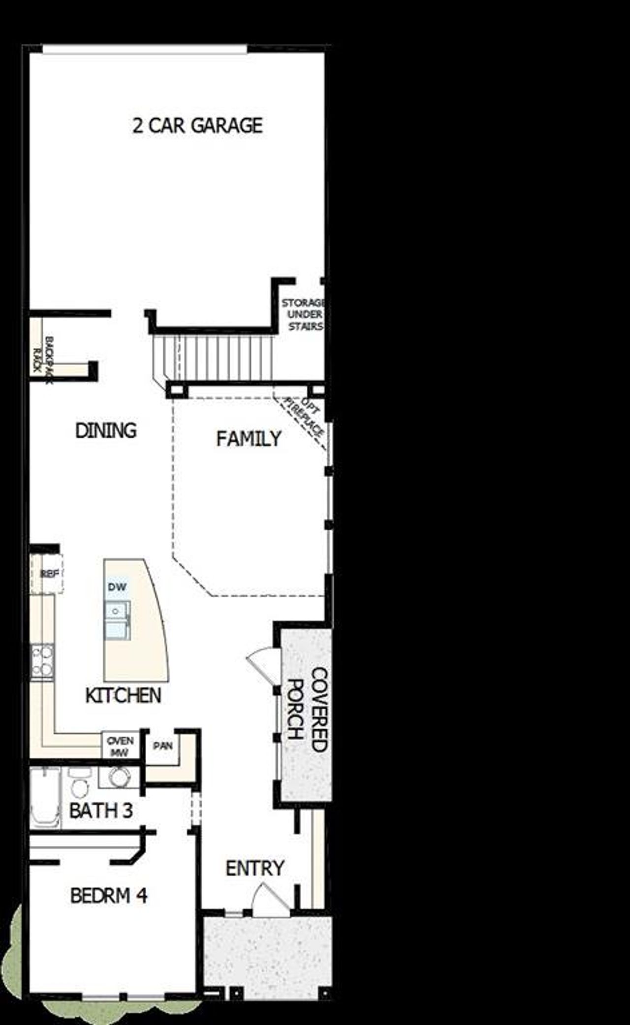 2D floor plan layout of this home in Walsh Cottage, Fort Worth, TX (Image 2).