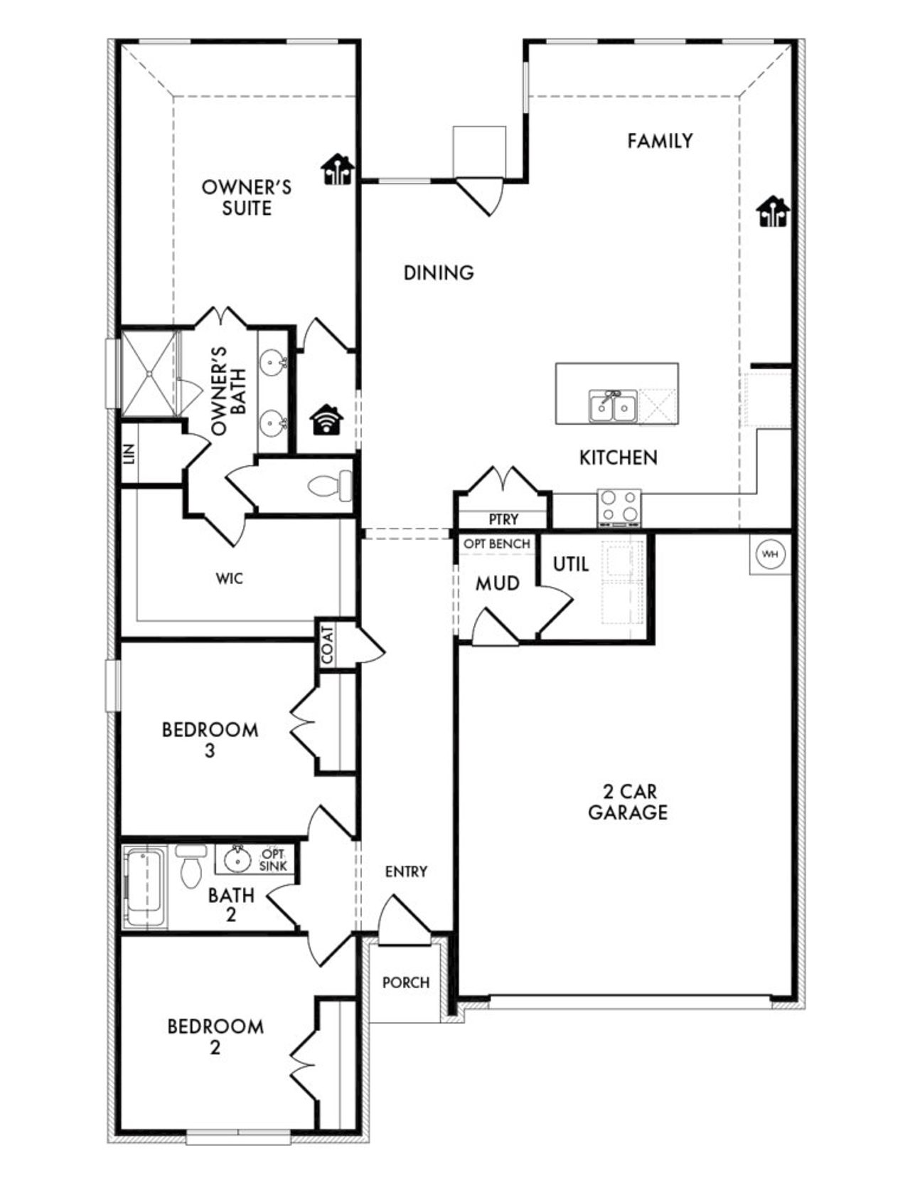 2D floor plan layout of this home in Northspur, Terrell, TX (Image 2). 2D floor plan layout of this home in Northspur, Terrell, TX (Image 2).
