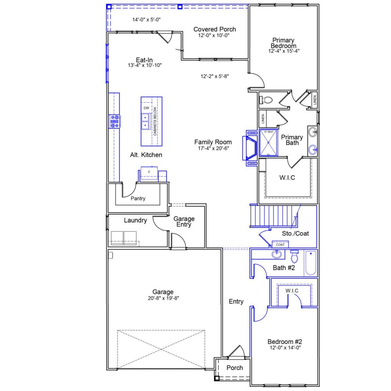 2D floor plan layout of this home in Ovation at Sweetbrier, Durham, NC (Image 2). 2D floor plan layout of this home in Ovation at Sweetbrier, Durham, NC (Image 2).
