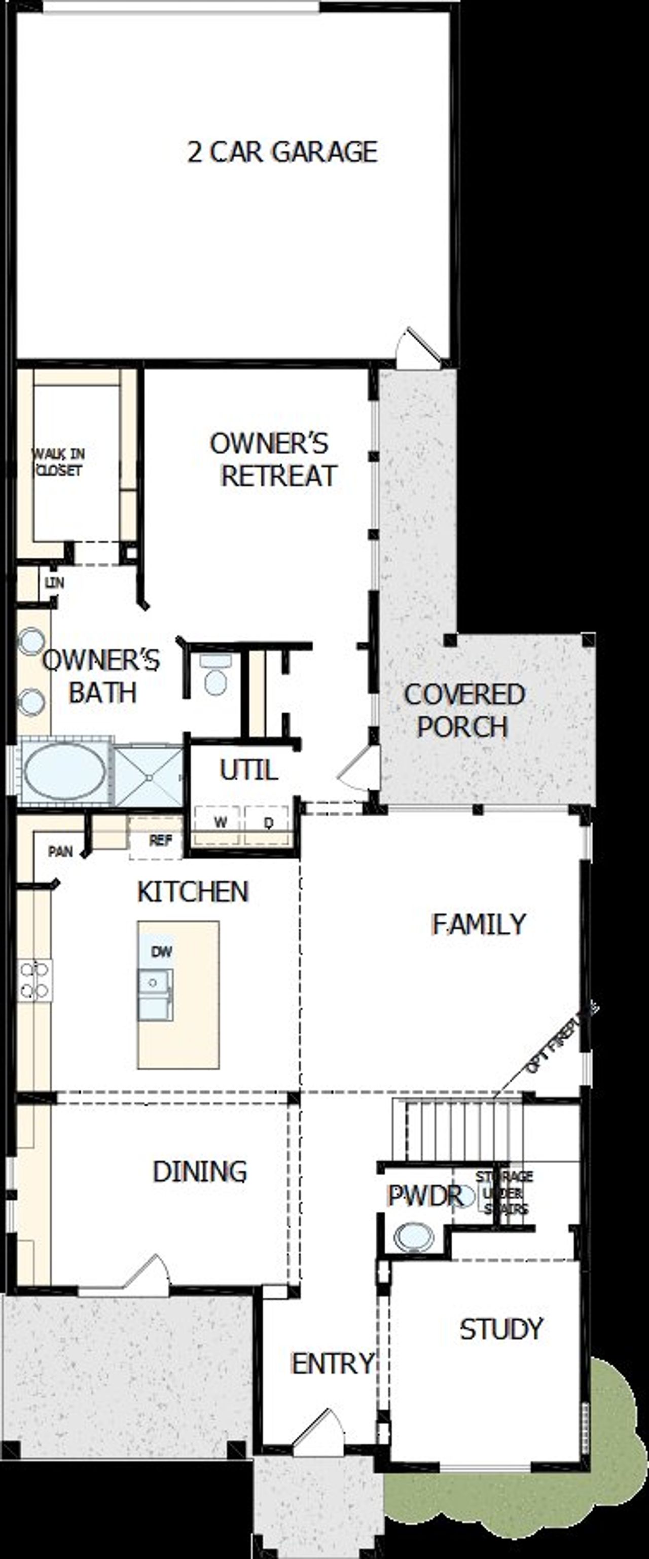 2D floor plan layout of this home in Indigo 50’ Homesites, Richmond, TX (Image 2).
