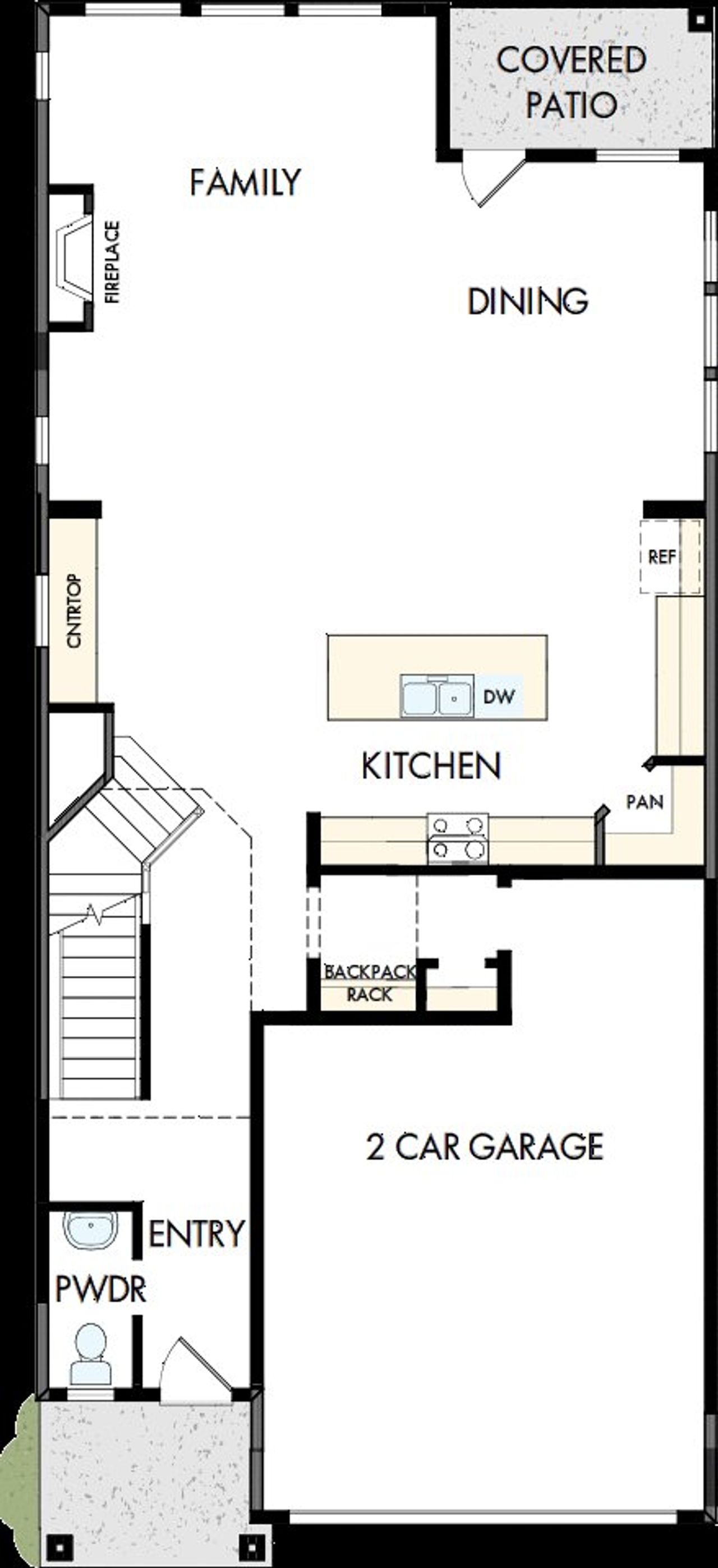 2D floor plan layout of this home in Revel Crossing at Wolf Ranch - The Panorama Collection, Colorado Springs, CO (Image 2). 2D floor plan layout of this home in Revel Crossing at Wolf Ranch - The Panorama Collection, Colorado Springs, CO (Image 2).