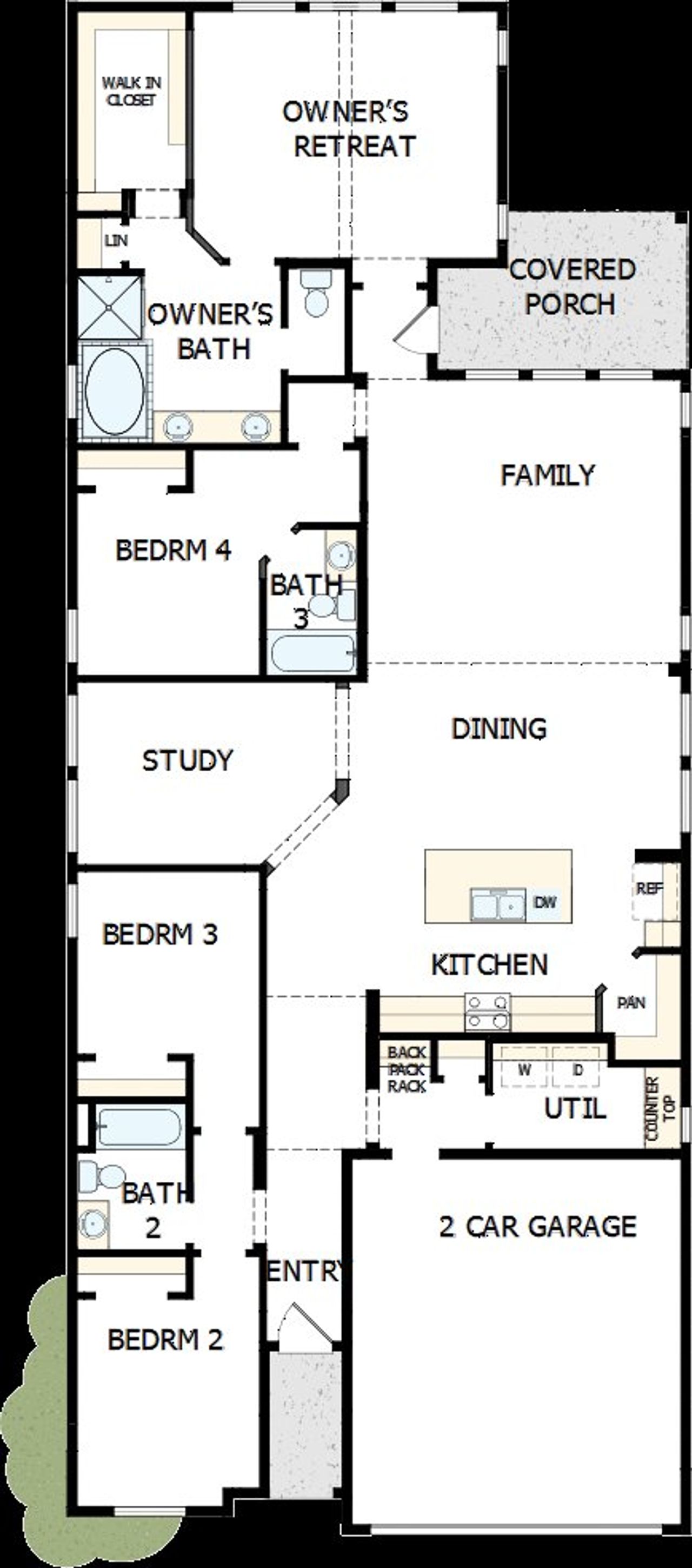 2D floor plan layout of this home in ARTAVIA 45' Homesites, Conroe, TX (Image 2). 2D floor plan layout of this home in ARTAVIA 45' Homesites, Conroe, TX (Image 2).