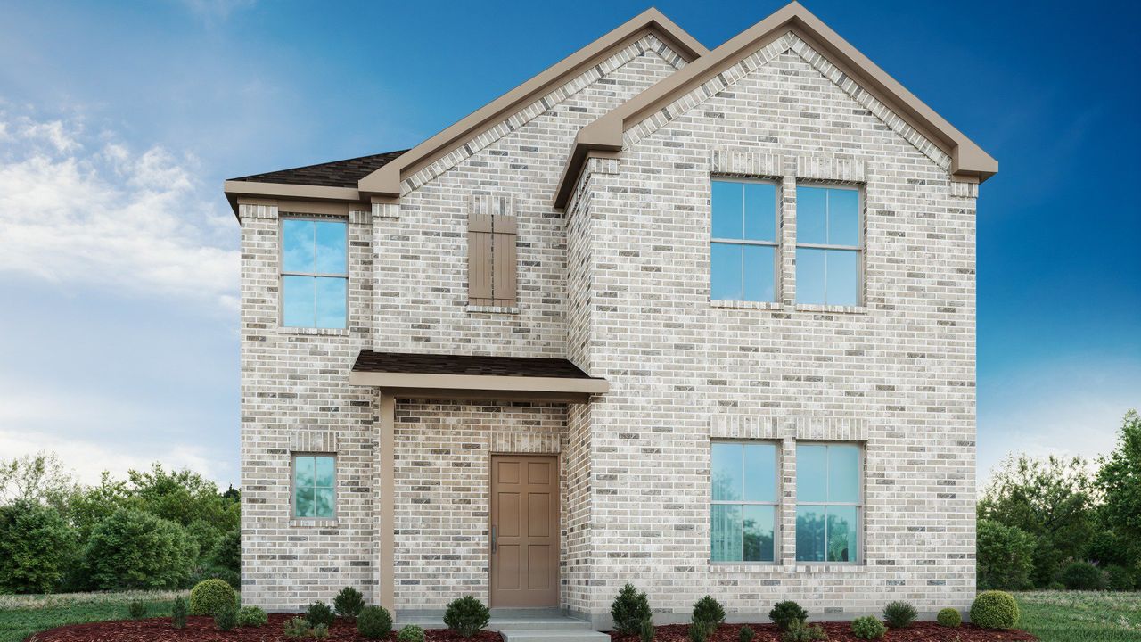 Representative exterior photo of a completed home built from the Bronte by DRB Homes in Flora, Hutto, TX (Image 2).