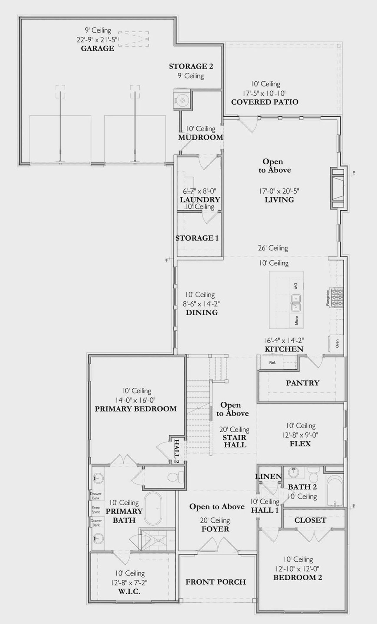 2D floor plan layout for the The Signature Lawson 1A by Signature Homes in Poplar Farms, Franklin, TN (Image 2).