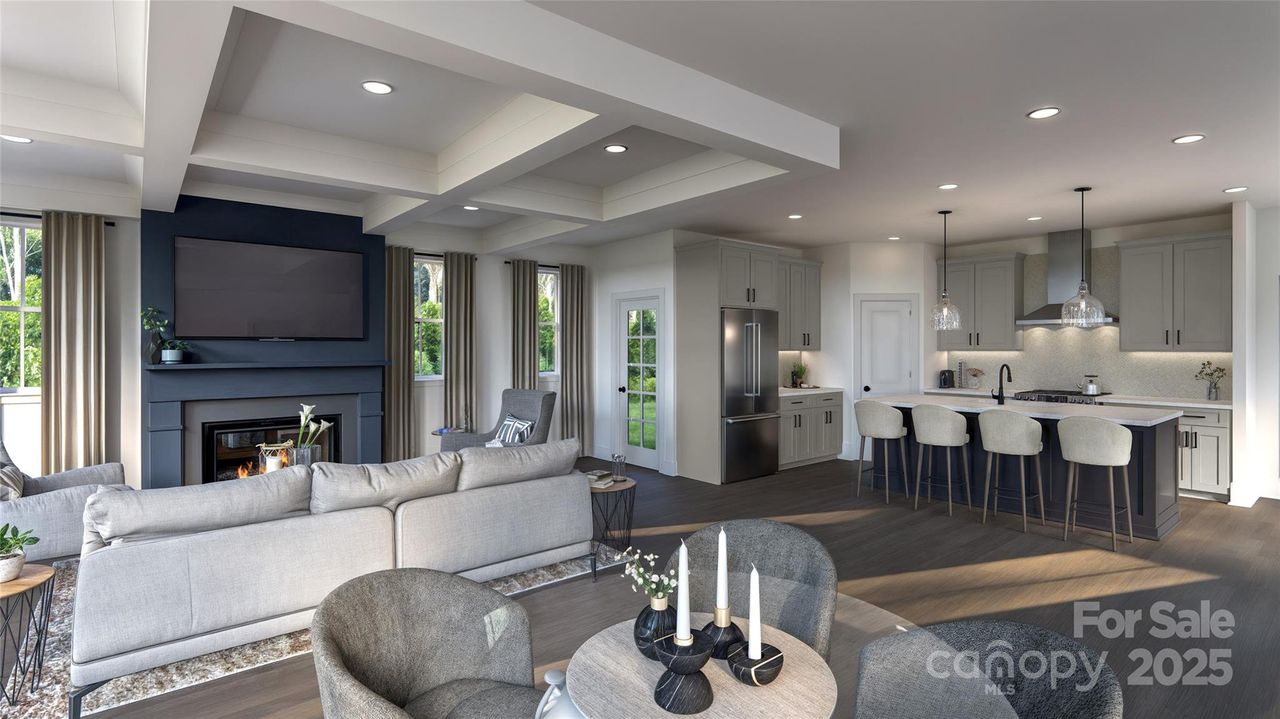 Furnished interior view inside a new home in , Charlotte (Image 2).