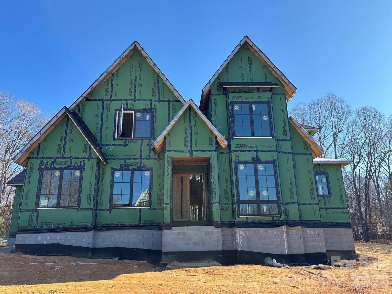 In-progress construction of a new home in , Matthews, NC (Image 2).