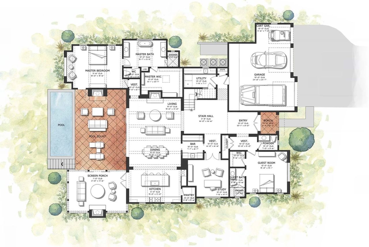 Image 2 representing the Plan B by Stratus Properties in Amarra Villas, Austin, TX.