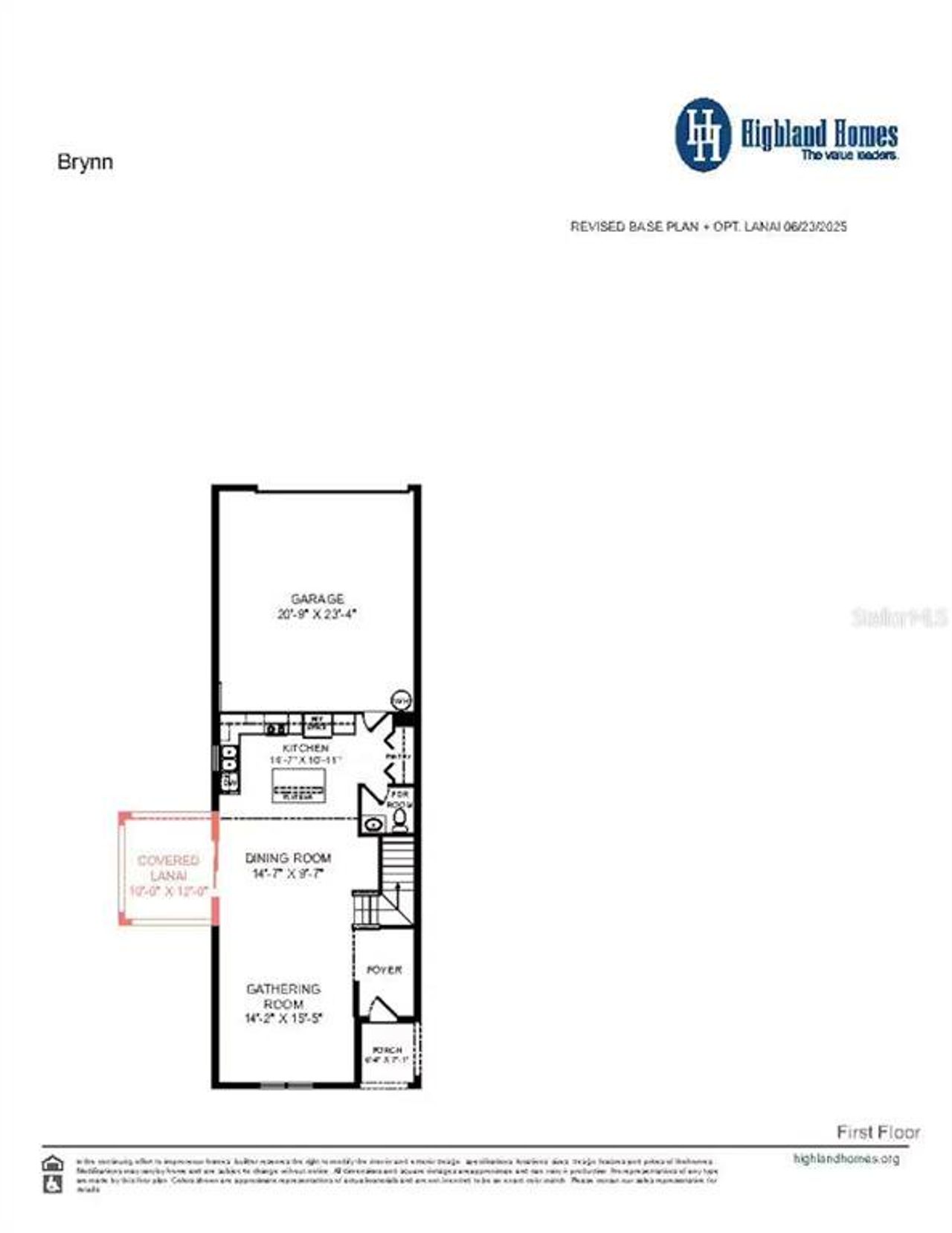 2D floor plan layout of this home in Estates at Hickory Cove - Bungalows, St. Cloud, FL (Image 2).