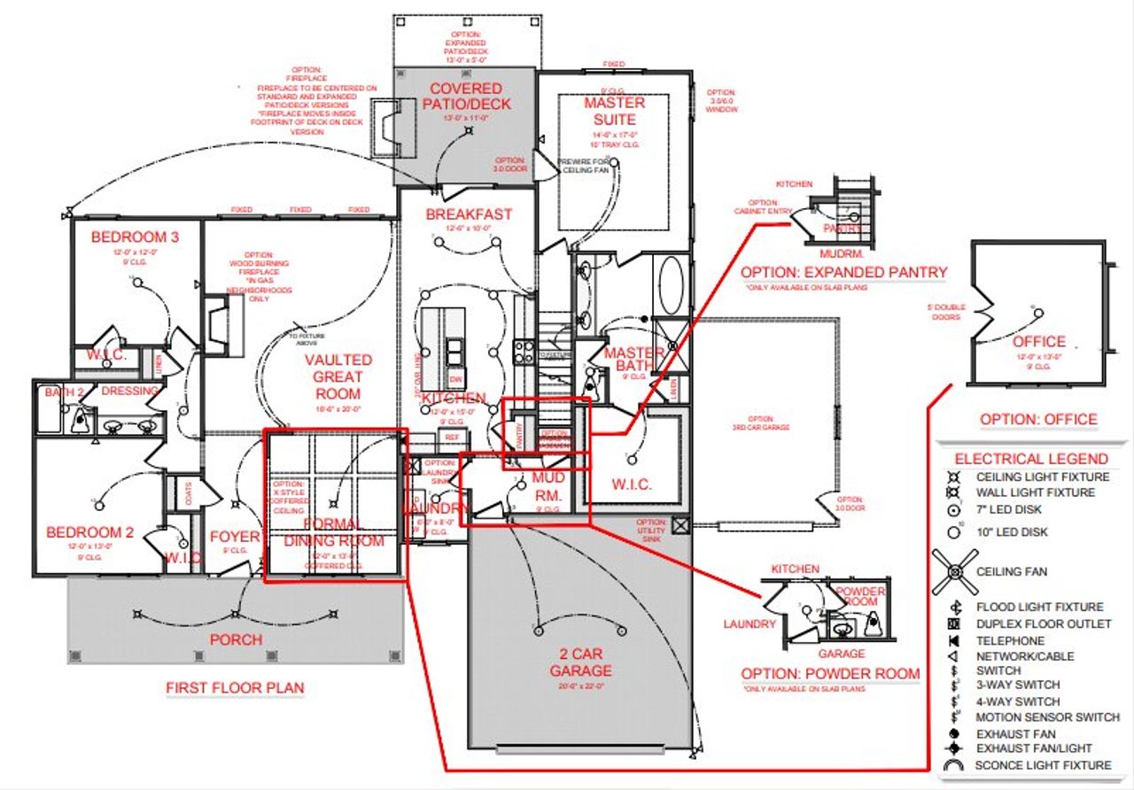 2D floor plan layout for the Bellinger D by Freedom Home Builders in Crestwick, Griffin, GA (Image 2).