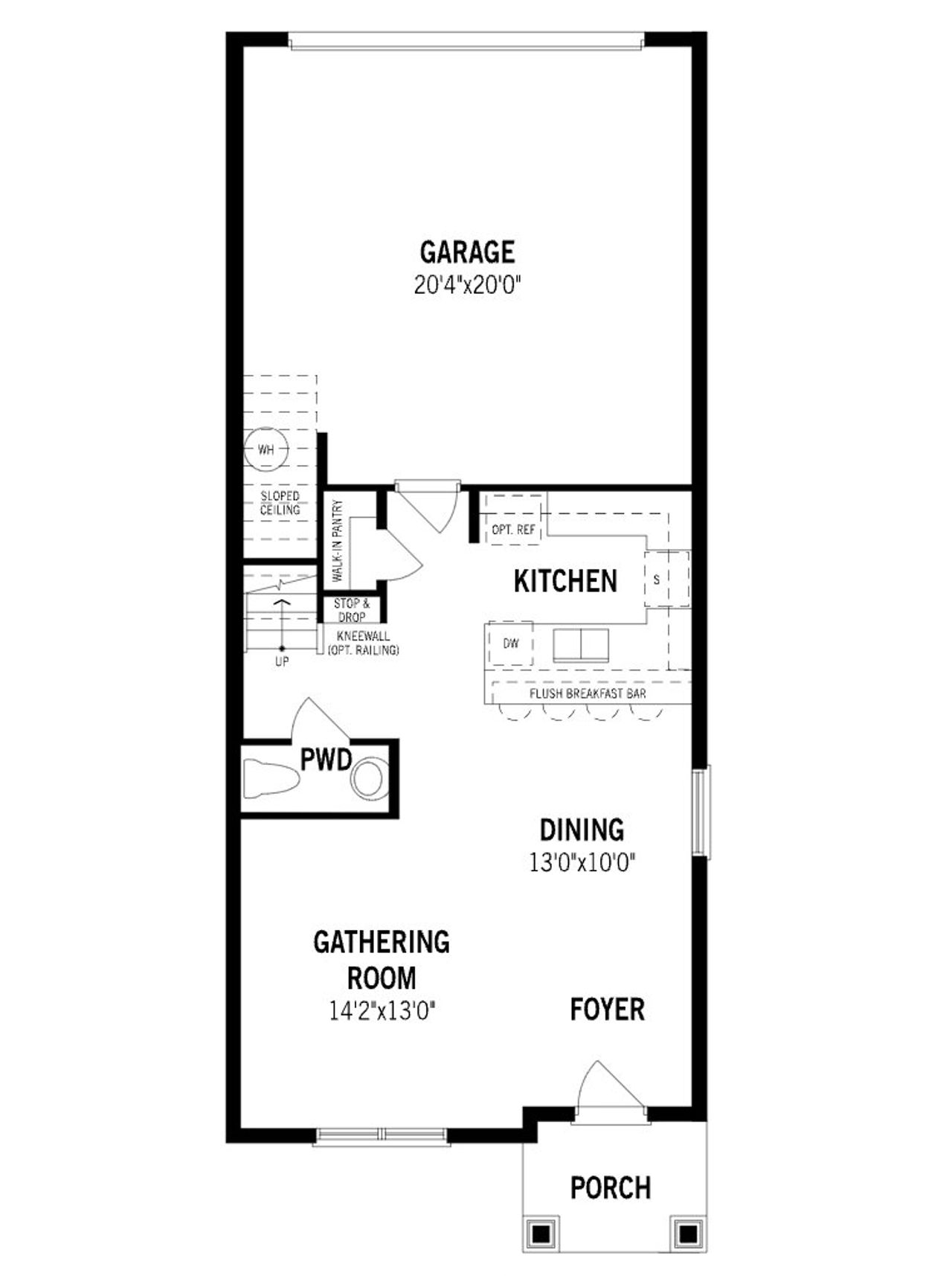 2D floor plan layout of this home in Hickory Grove, Winter Springs, FL (Image 2).
