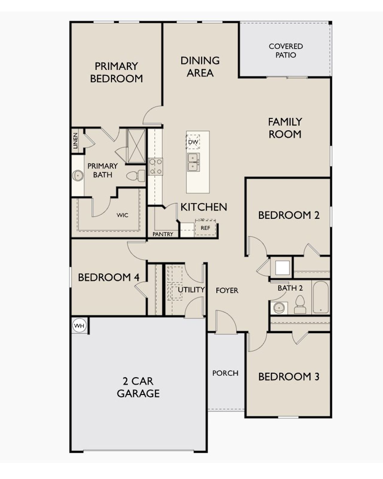 2D floor plan layout of this home in Sunset Hills, Winter Haven, FL (Image 2).