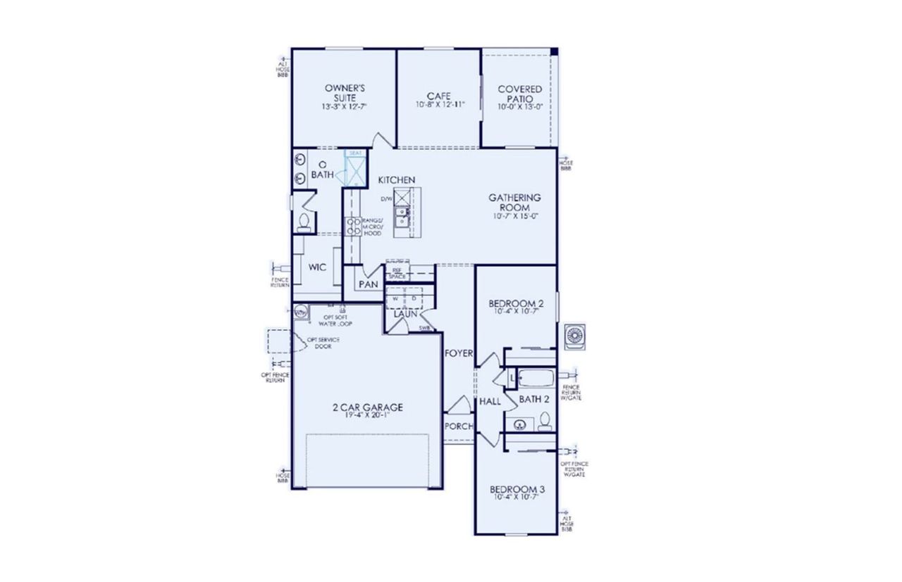 2D floor plan layout of this home in Hayden Estates, Buckeye, AZ (Image 2).