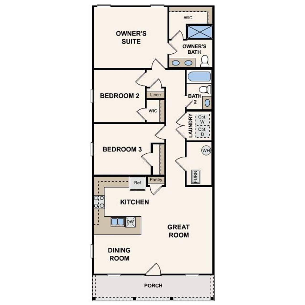 2D floor plan layout of this home in Sunny Hills, Chipley, FL (Image 2). 2D floor plan layout of this home in Sunny Hills, Chipley, FL (Image 2).