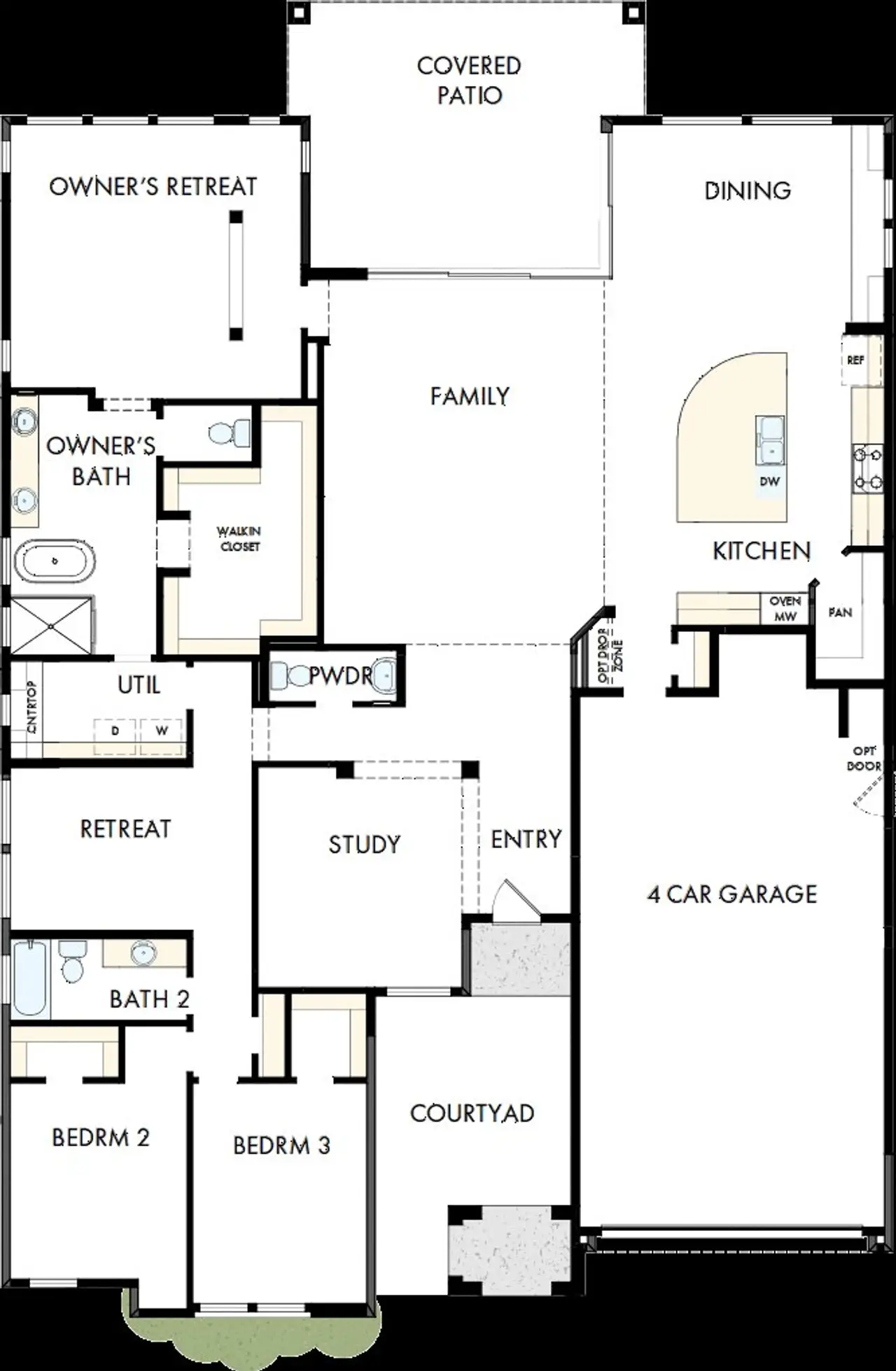 2D floor plan layout of this home in Canyon Views – 70’ Sunrise Series, Litchfield Park, AZ (Image 2). 2D floor plan layout of this home in Canyon Views – 70’ Sunrise Series, Litchfield Park, AZ (Image 2).