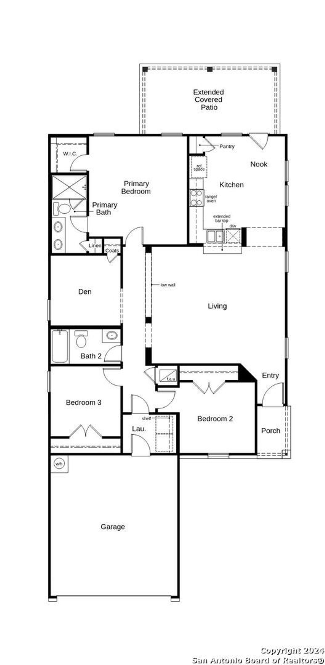 2D floor plan layout of this home in Woodside Farms, Seguin, TX (Image 2). 2D floor plan layout of this home in Woodside Farms, Seguin, TX (Image 2).