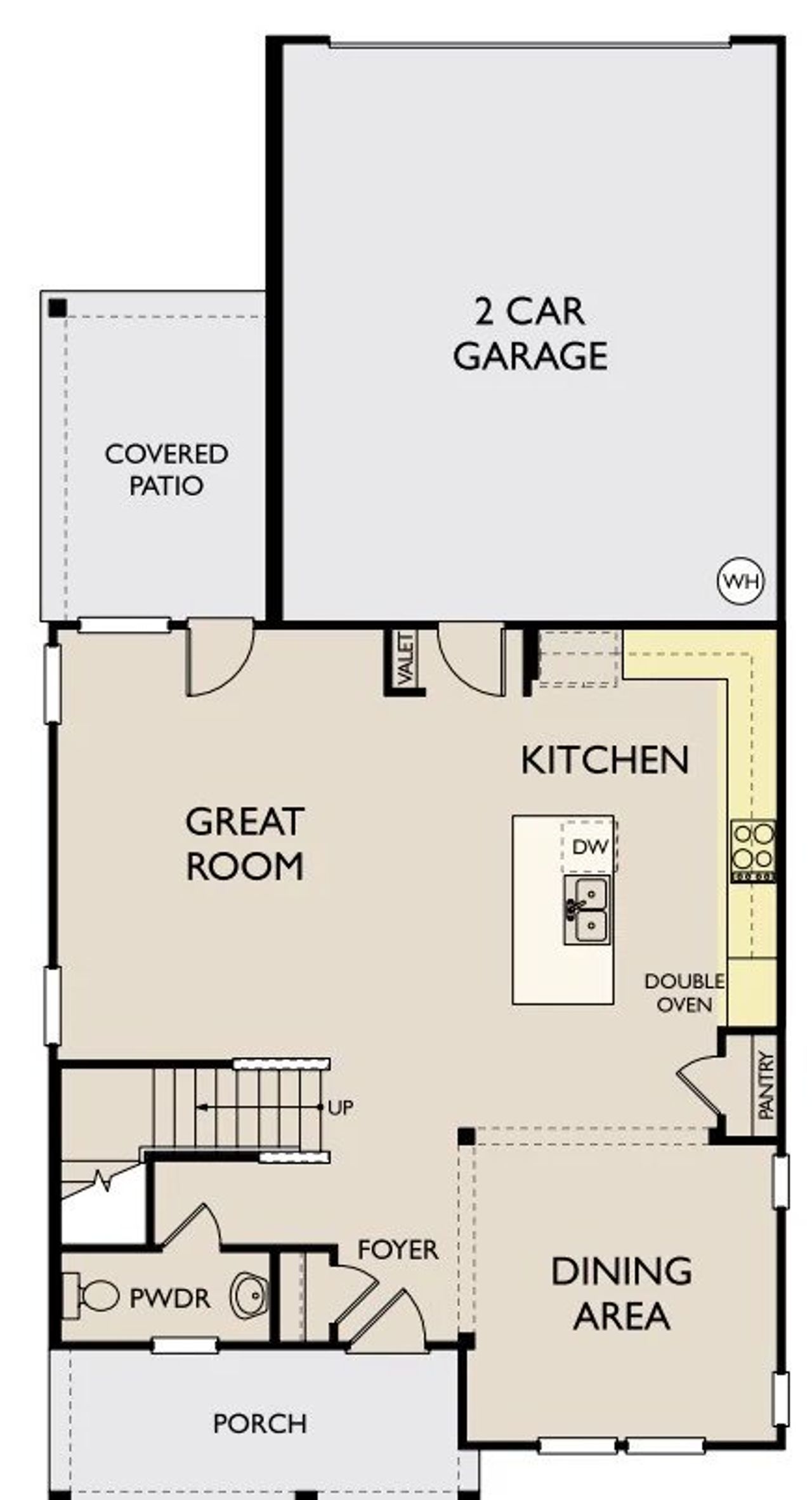2D floor plan layout of this home in Promenade at Clari Park, Murfreesboro, TN (Image 2).