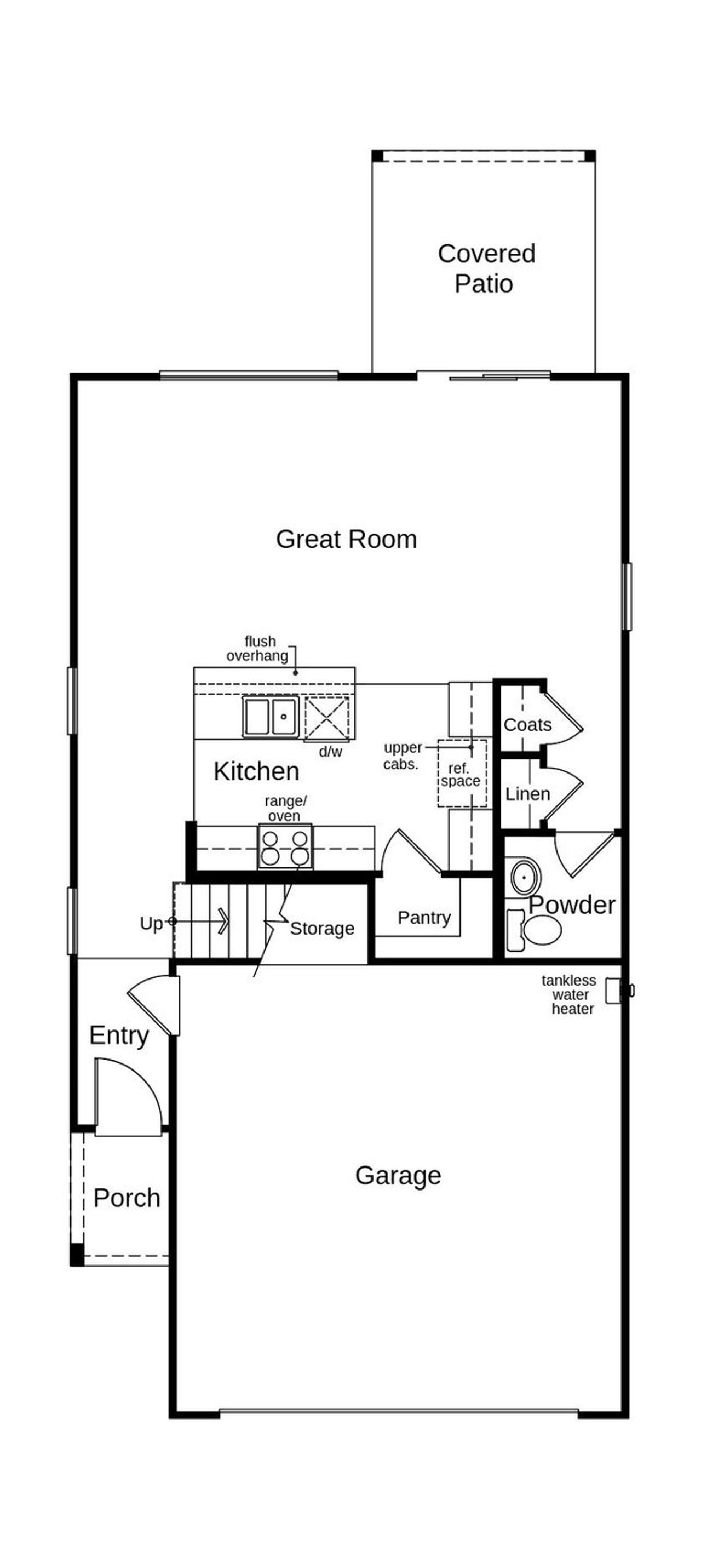 2D floor plan layout of this home in Founders Ridge, Vail, AZ (Image 2).