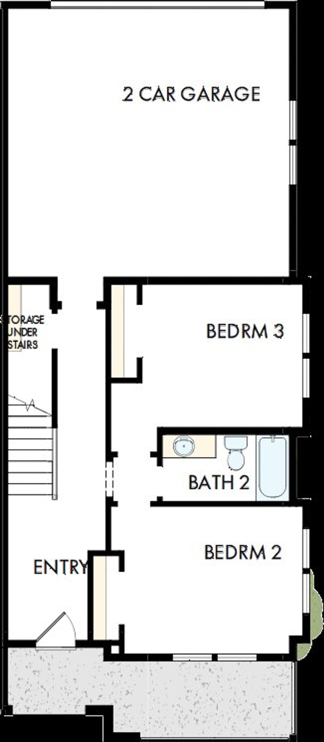 2D floor plan layout of this home in Sterling Ranch Heritage Collection, Littleton, CO (Image 2).