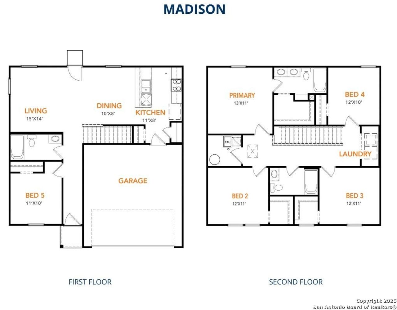 2D floor plan layout of this home in Las Colinas, Kenedy, TX (Image 2).