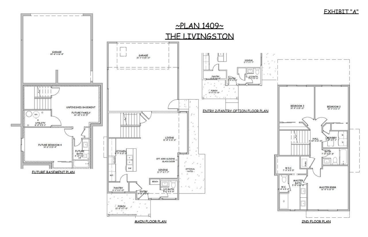 2D floor plan layout for the Livingston by CB Signature Homes in Fickel Farm, Berthoud, CO (Image 2).
