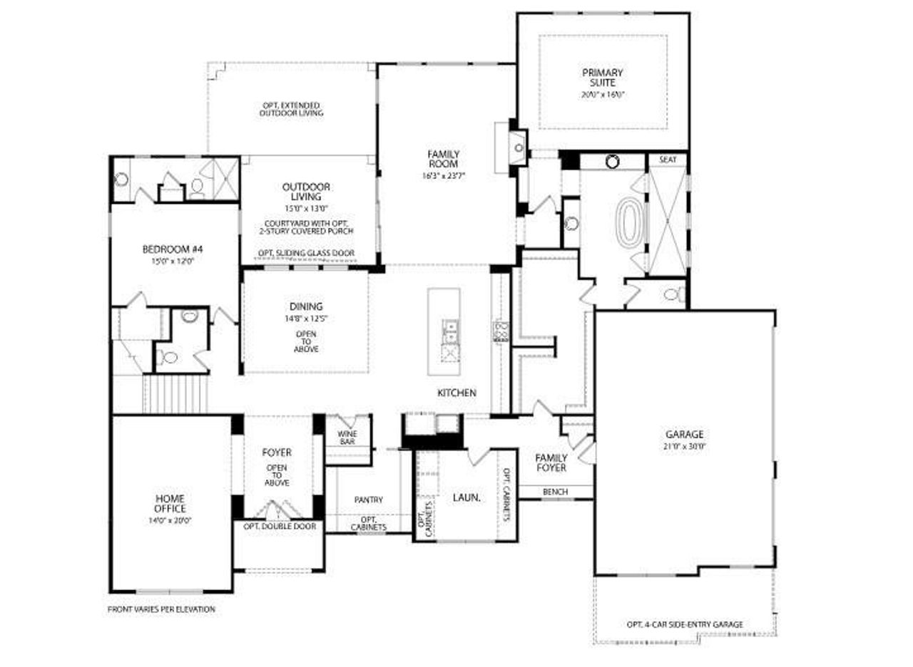 2D floor plan layout of this home in Creek Meadows West, Northlake, TX (Image 2).