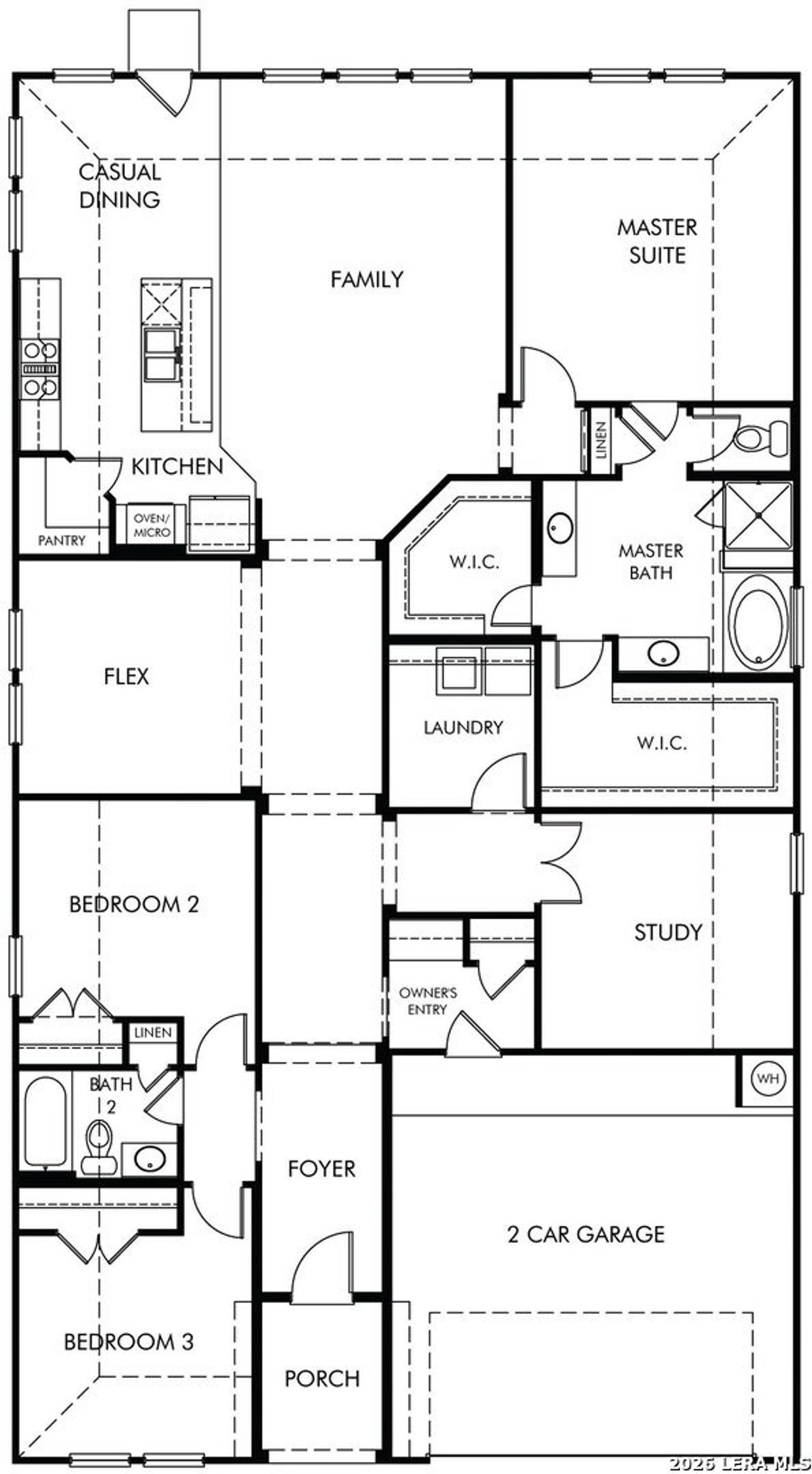 2D floor plan layout of this home in Lantana - Classic Series, Marion, TX (Image 2). 2D floor plan layout of this home in Lantana - Classic Series, Marion, TX (Image 2).
