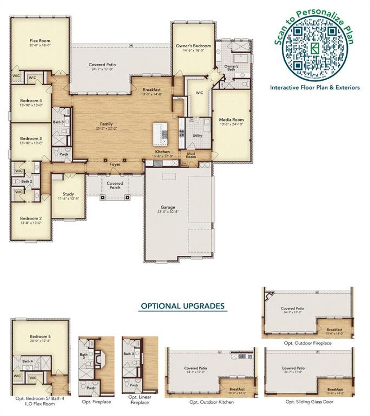 2D floor plan layout of this home in Heritage, McLendon-Chisholm, TX (Image 2).