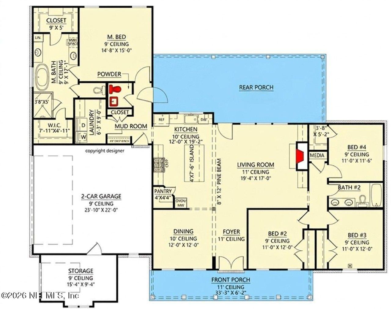 2D floor plan layout of this home in , St. Augustine, FL (Image 2).