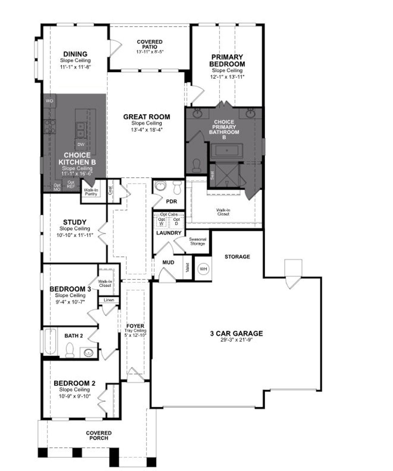 2D floor plan layout of this home in Arabella on the Prairie, Richmond, TX (Image 2).
