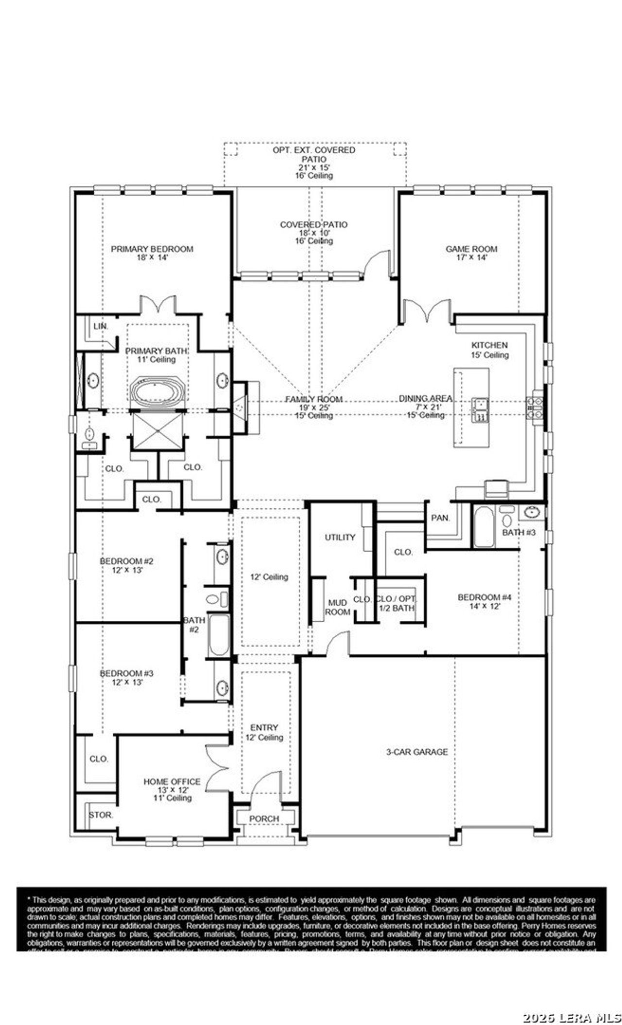 2D floor plan layout of this home in Mayfair, New Braunfels, TX (Image 2).