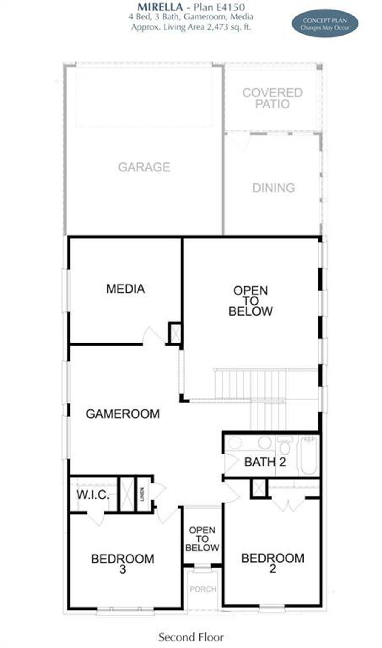 2D floor plan layout of this home in Manor 41s, Frisco, TX (Image 2). 2D floor plan layout of this home in Manor 41s, Frisco, TX (Image 2).