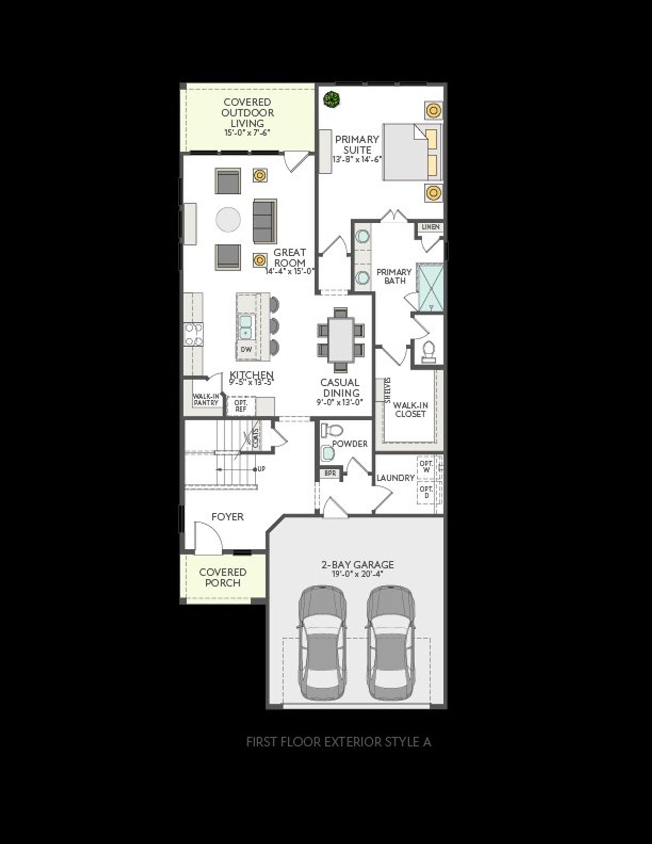2D floor plan layout of this home in Terrace Collection at Heritage, Dripping Springs, TX (Image 2). 2D floor plan layout of this home in Terrace Collection at Heritage, Dripping Springs, TX (Image 2).