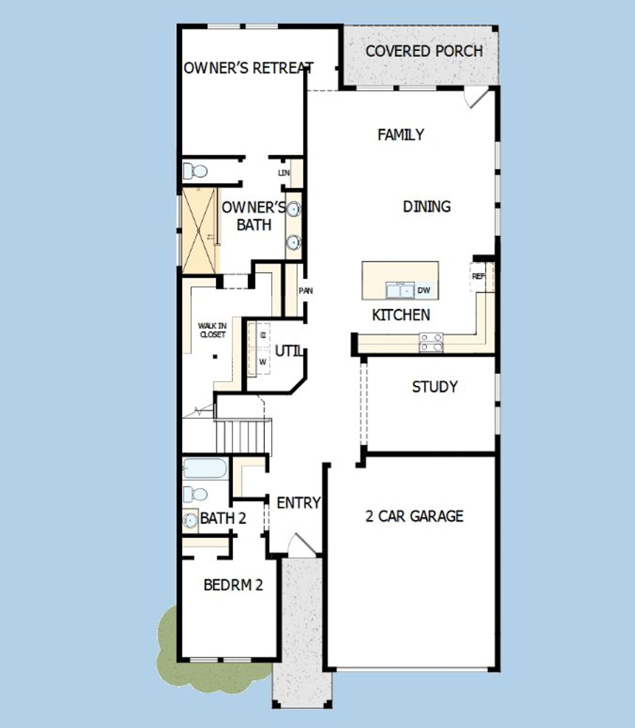 2D floor plan layout of this home in Briggs Ranch – Select Classic Series, San Antonio, TX (Image 2).