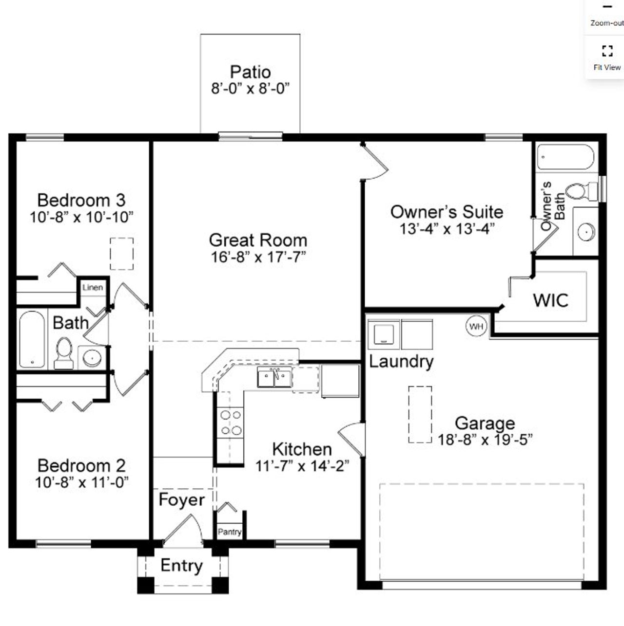 2D floor plan layout for the The Providence by Southern Homes in Sand Lake Groves, Bartow, FL (Image 2). 2D floor plan layout for the The Providence by Southern Homes in Sand Lake Groves, Bartow, FL (Image 2).