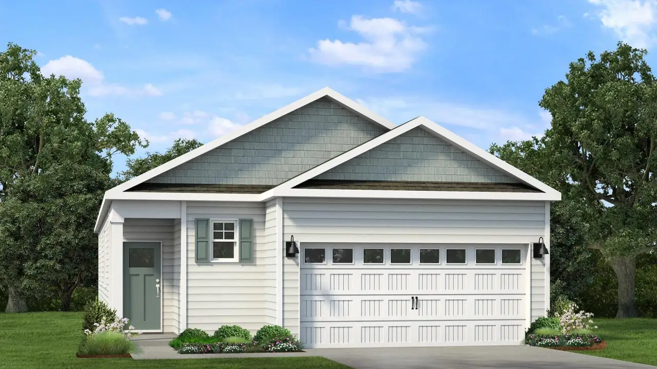Representative exterior photo of a completed home built from the Allex by D.R. Horton in The Sanctuary at East Argent, Ridgeland, SC (Image 2).