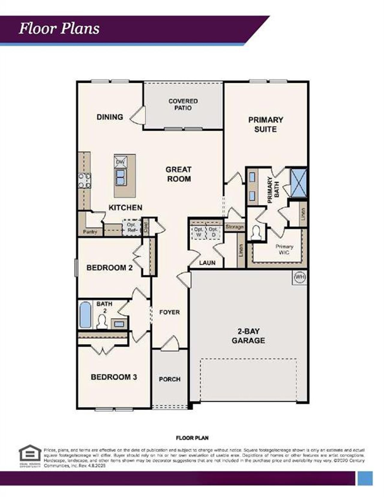 2D floor plan layout of this home in Sperling Farms, Ferris, TX (Image 2).