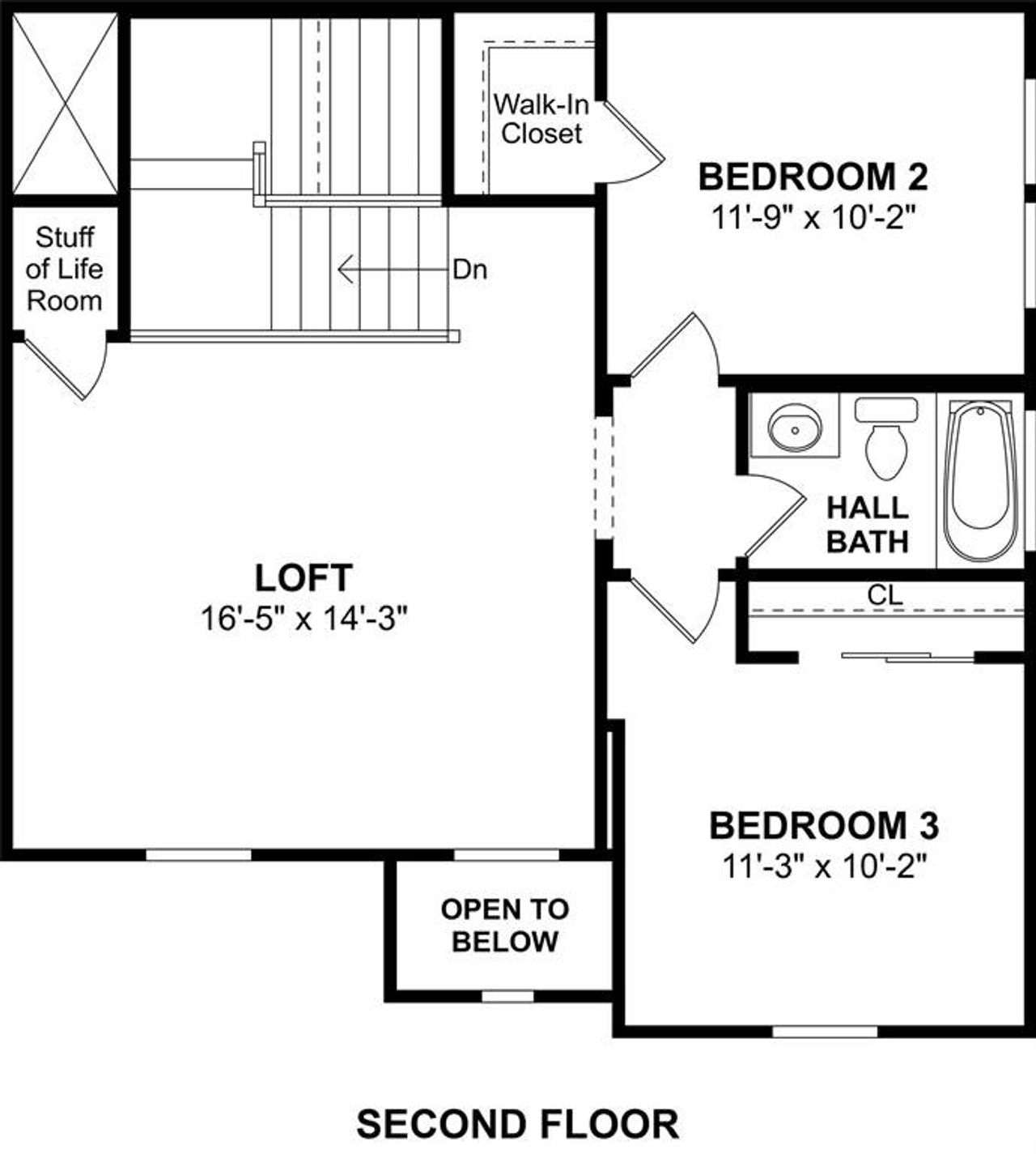 2D floor plan layout of this home in Kreymer at the Park, Wylie, TX (Image 2).