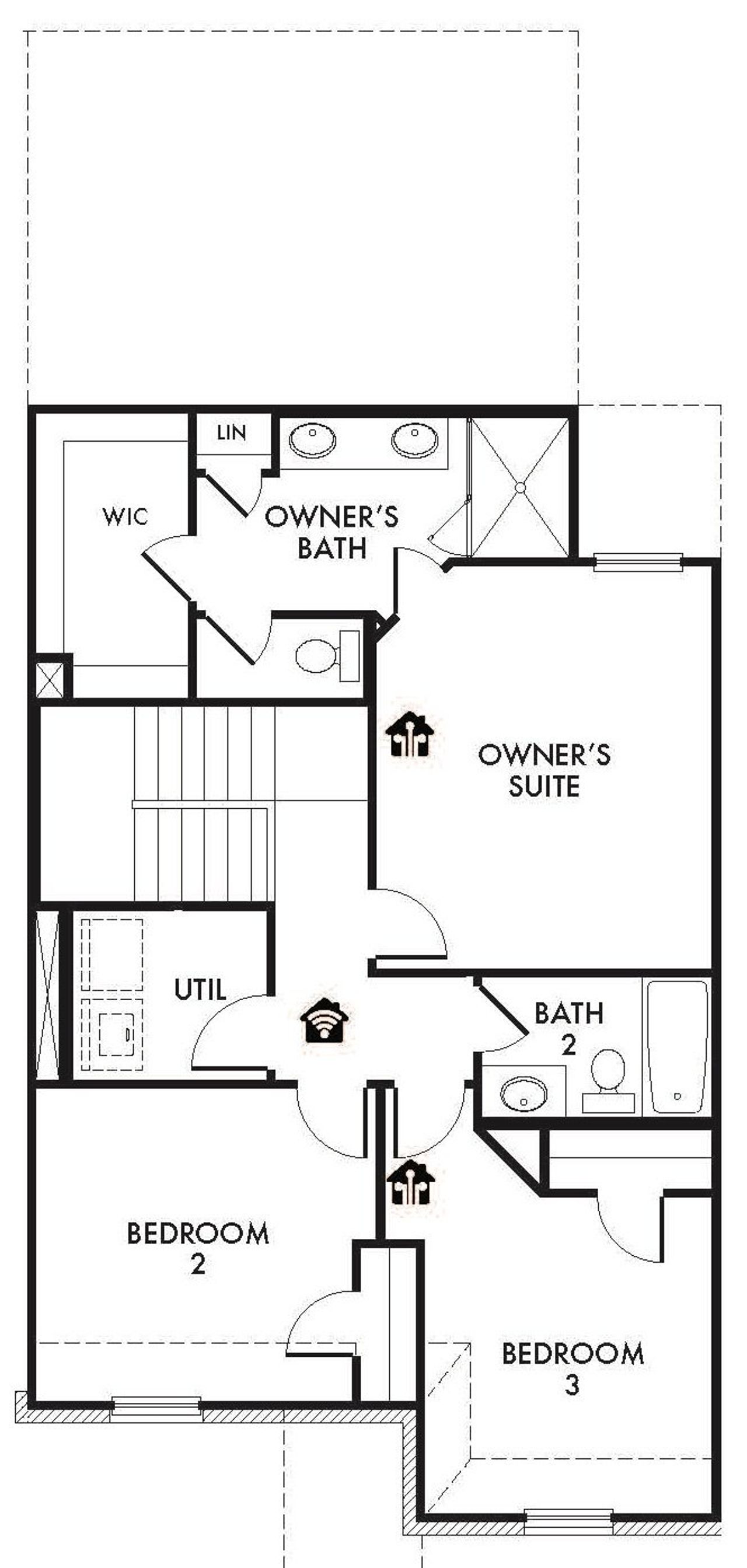 2D floor plan layout of this home in Timber Ridge, Corinth, TX (Image 2).