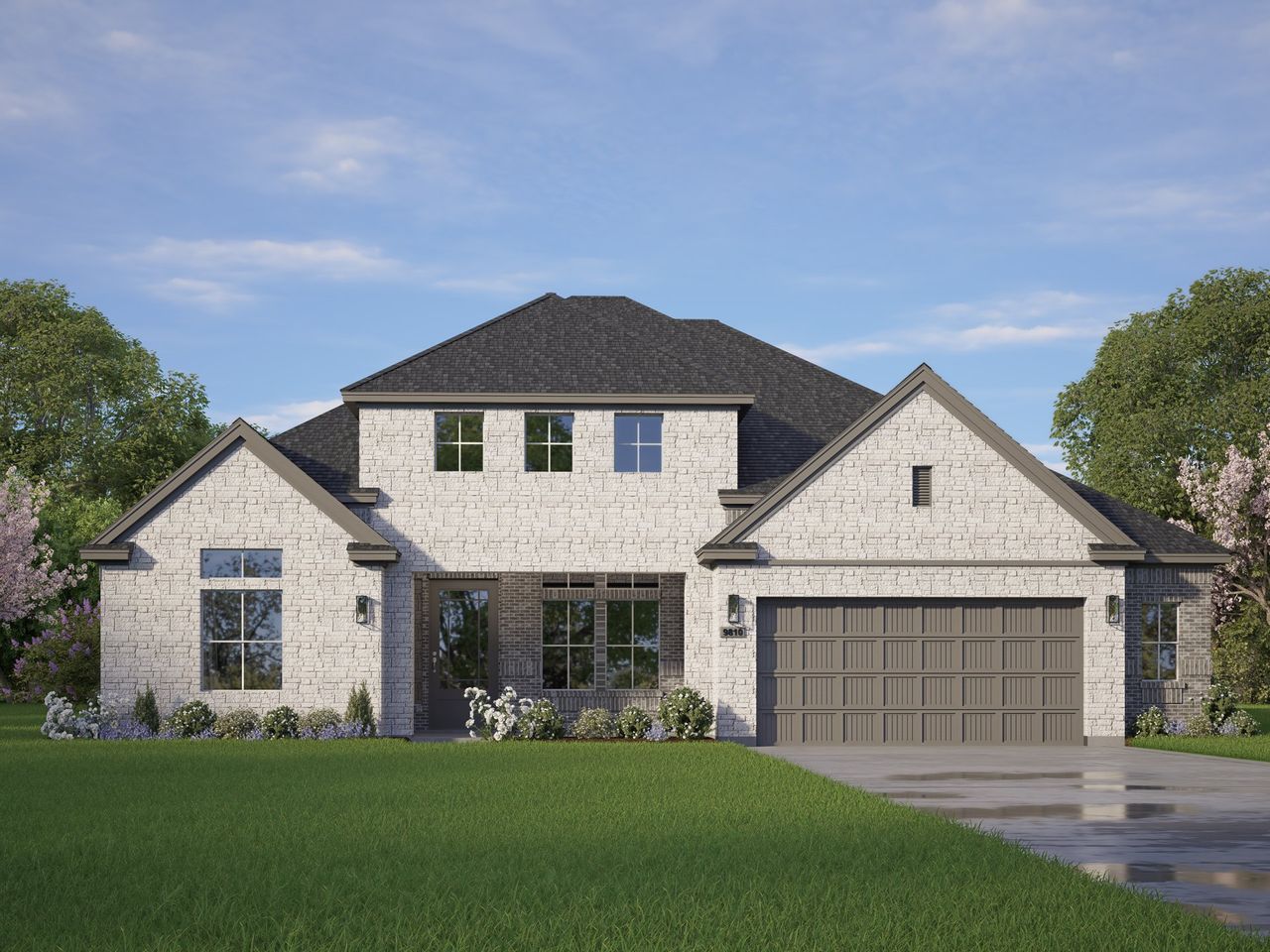 Representative exterior photo of a completed home built from the Amber 60s&65s Lot by Chesmar Homes in Riceland, Mont Belvieu, TX (Image 2). Representative exterior photo of a completed home built from the Amber 60s&65s Lot by Chesmar Homes in Riceland, Mont Belvieu, TX (Image 2).