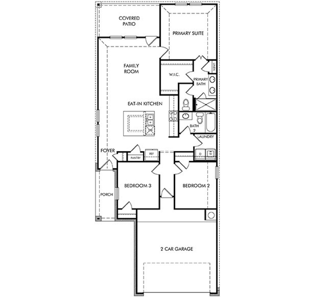 2D floor plan layout for the The Sequoia (311) by Meritage Homes in Landing Meadows - Traditional Series, New Caney, TX (Image 2). 2D floor plan layout for the The Sequoia (311) by Meritage Homes in Landing Meadows - Traditional Series, New Caney, TX (Image 2).