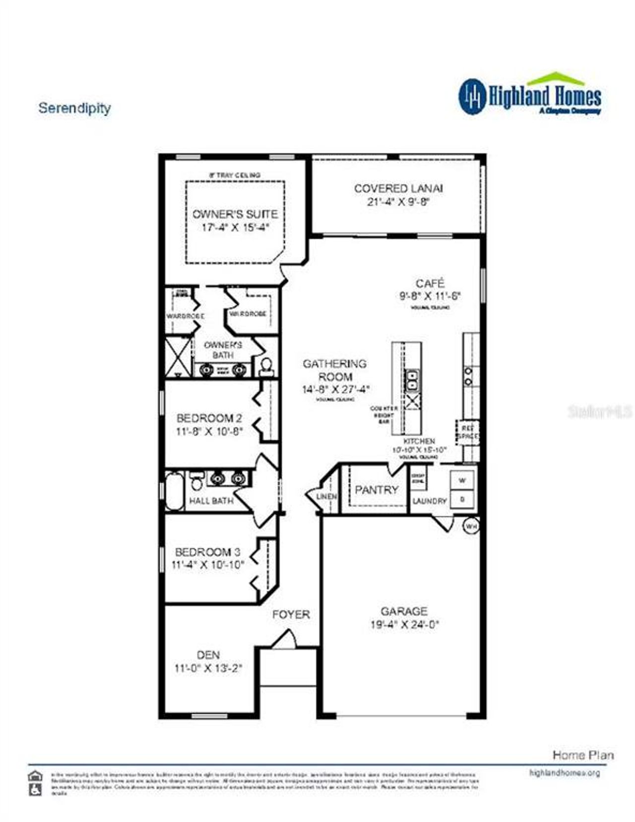 2D floor plan layout of this home in Stonebridge North, Zephyrhills, FL (Image 2).