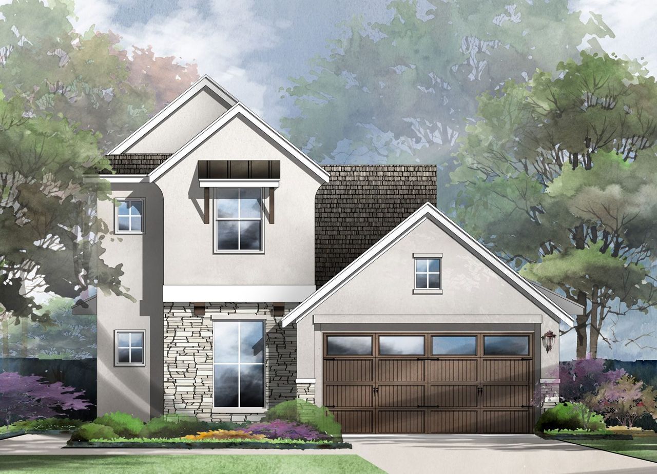 Representative exterior photo of a completed home built from the Snowshill by Sitterle Homes in Willis Ranch, San Antonio, TX (Image 2). Representative exterior photo of a completed home built from the Snowshill by Sitterle Homes in Willis Ranch, San Antonio, TX (Image 2).