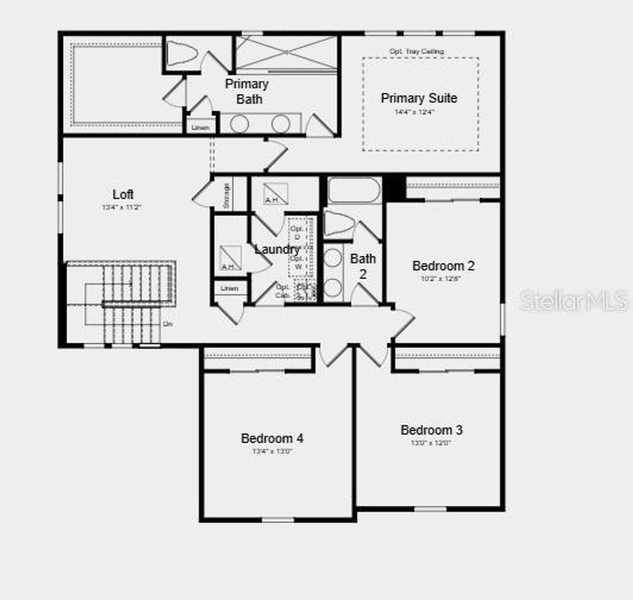 2D floor plan layout of this home in Coasterra Community Group Page, Palmetto, FL (Image 2).