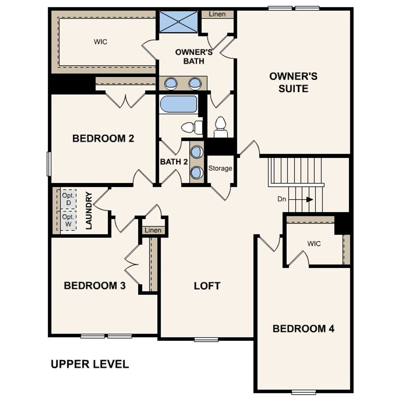 2D floor plan layout of this home in Oak Grove Glen, Snellville, GA (Image 2).
