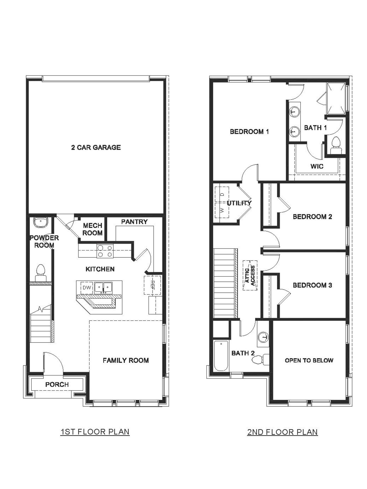 2D floor plan layout of this home in Mustang Square, Plano, TX (Image 2).