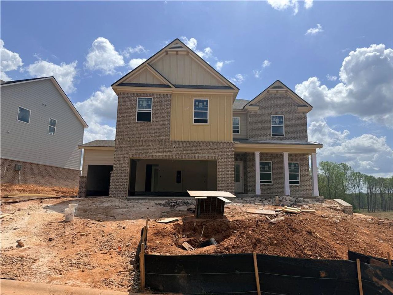 In-progress construction of a new home in Fowler Farms, Auburn, GA (Image 2).