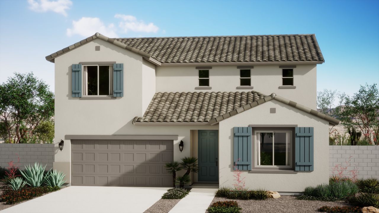 Representative exterior photo of a completed home built from the King by Risewell Homes in Wildera, San Tan Valley, AZ (Image 2). Representative exterior photo of a completed home built from the King by Risewell Homes in Wildera, San Tan Valley, AZ (Image 2).