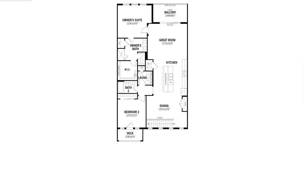 2D floor plan layout of this home in Arboretum, Naples, FL (Image 2).