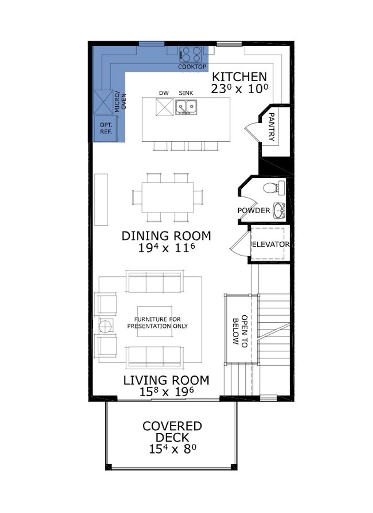 2D floor plan layout for the Sand Dollar - Townhome Series by ICI Homes in Verona Oceanside, Ormond Beach, FL (Image 2).