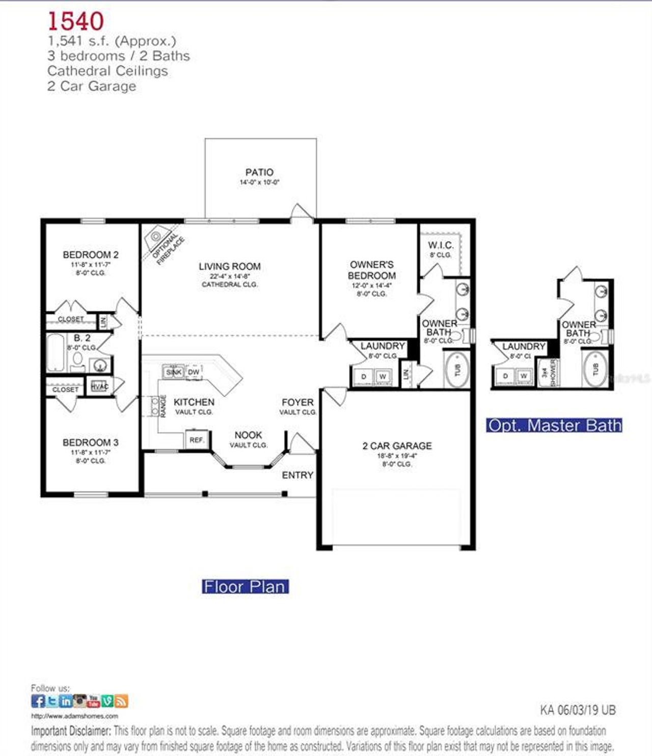 2D floor plan layout of this home in Okeechobee, Okeechobee, FL (Image 2).